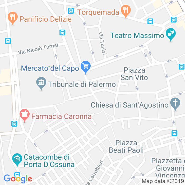 CAP di Via Porta Carini a Palermo