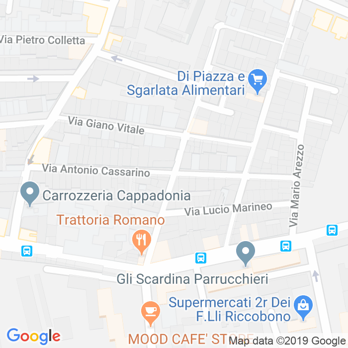 CAP di Via Antonio Cassarino a Palermo