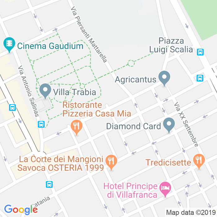 CAP di Via Costantino Nigra a Palermo
