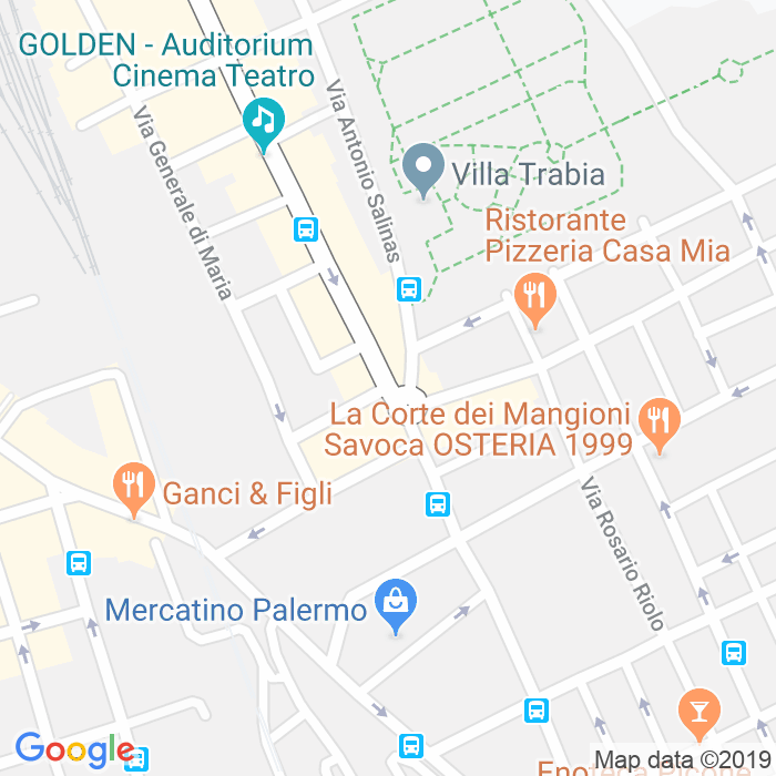 CAP di Via Paolucci De Calboli Fulceri a Palermo