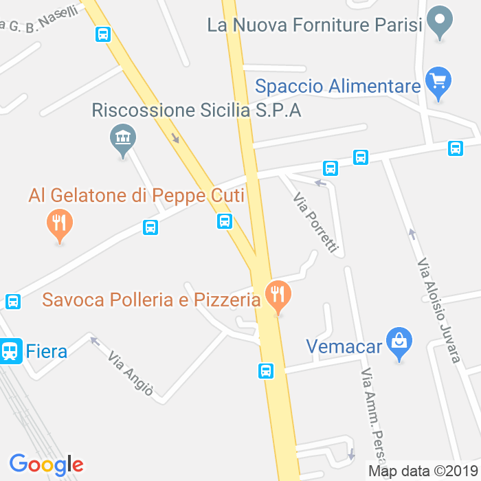 CAP di Piazza Generale Antonino Cascino a Palermo