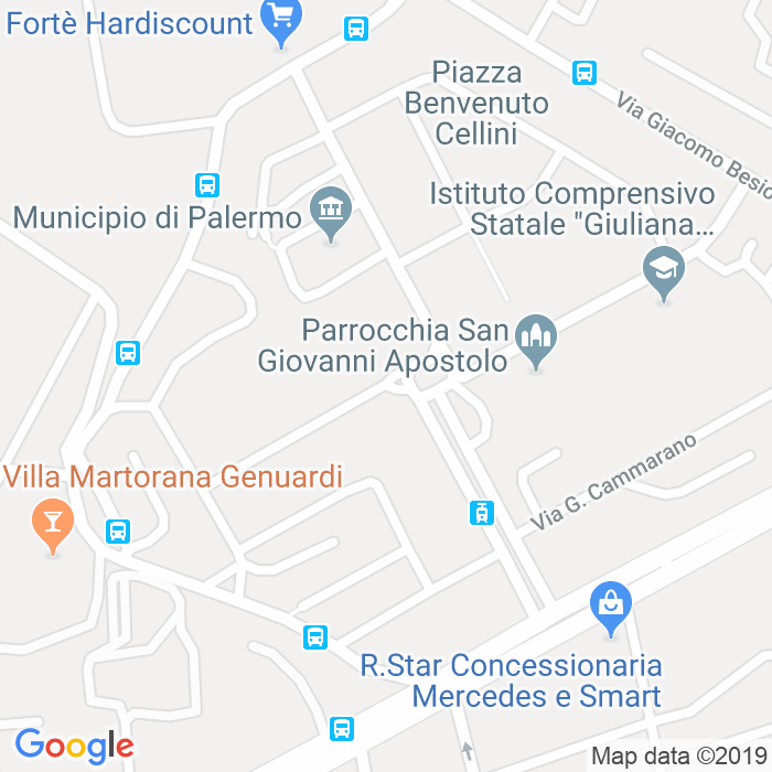 CAP di Via Giacinto Calandrucci a Palermo