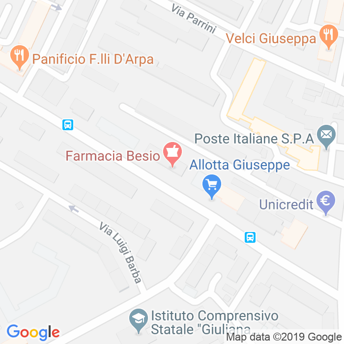 CAP di Via Giovanni Besio a Palermo