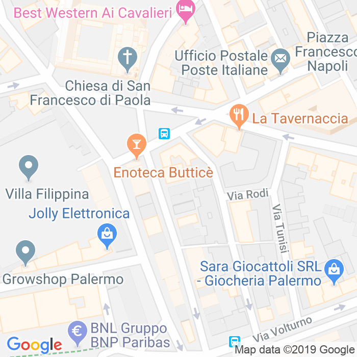 CAP di Cortile Napoli a Palermo