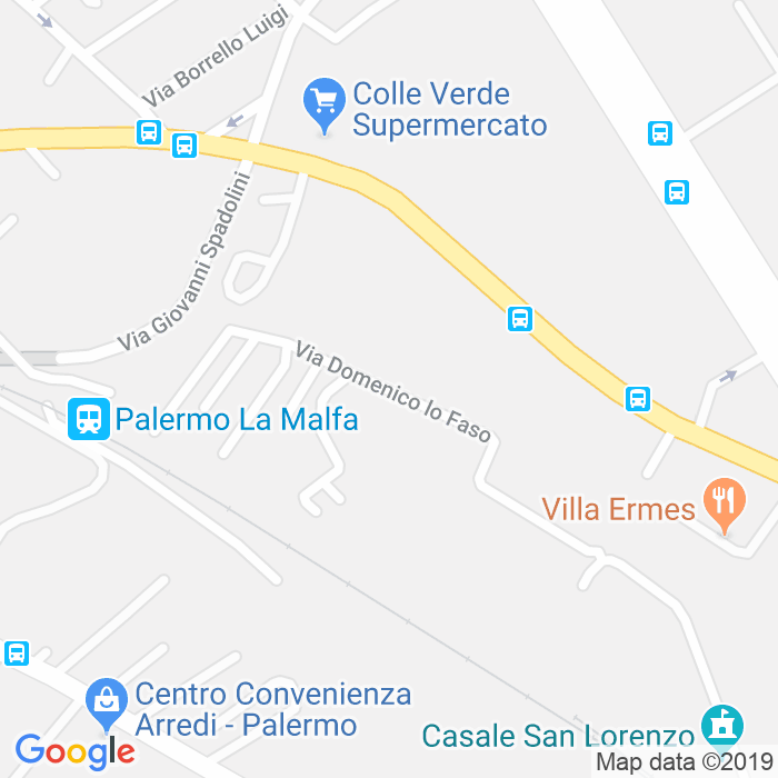 CAP di Via Domenico Lo Faso a Palermo