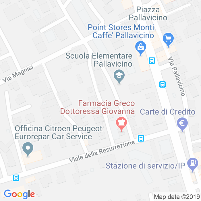 CAP di Via Generale Francesco Friscia a Palermo