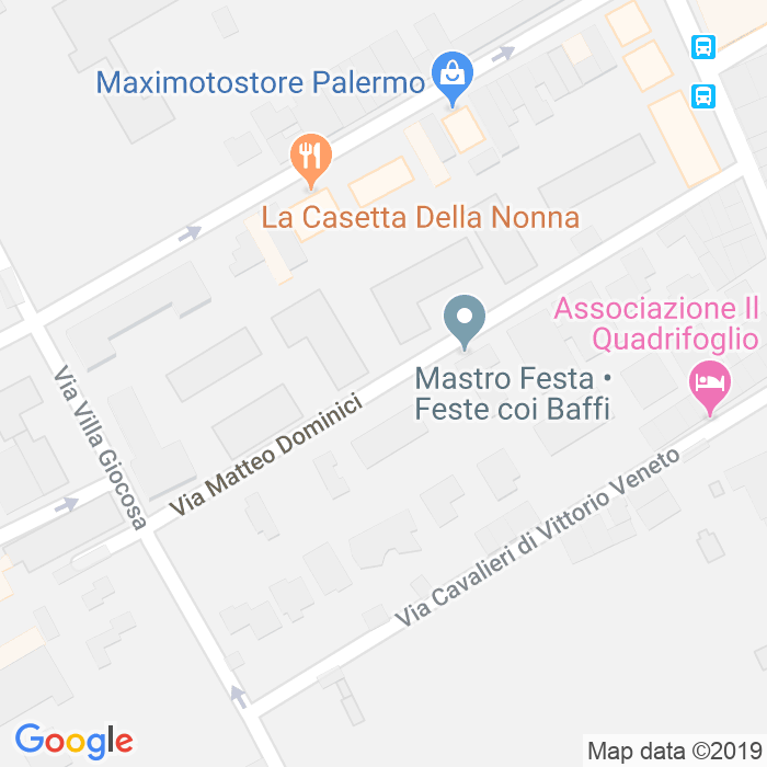 CAP di Via Matteo Dominici a Palermo