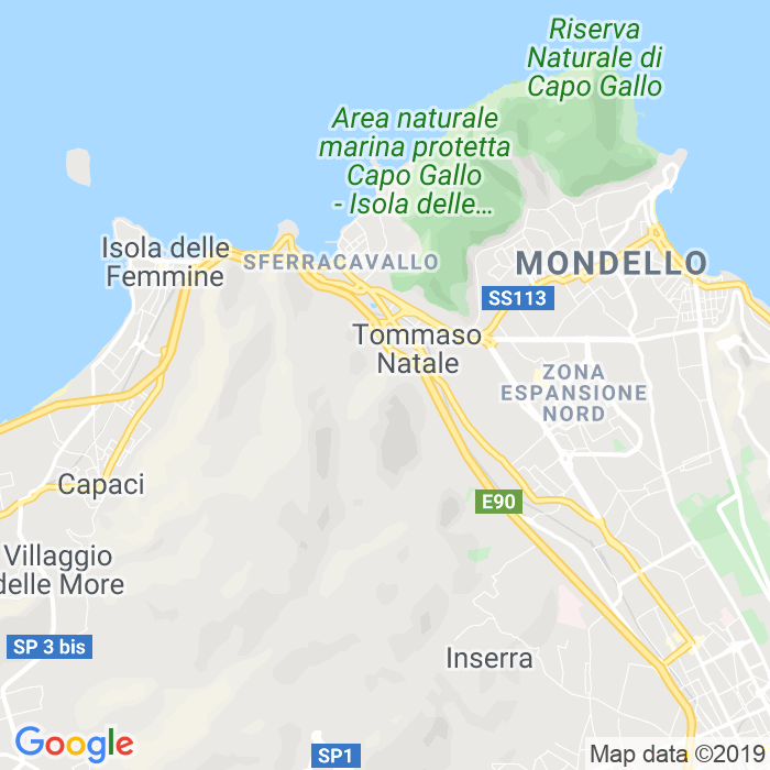 CAP di Via Giuseppe Tomasi Principe Di Lampedusa a Palermo