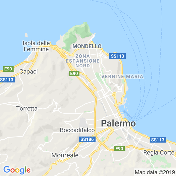CAP di Viale Regione Siciliana Nord Ovest a Palermo