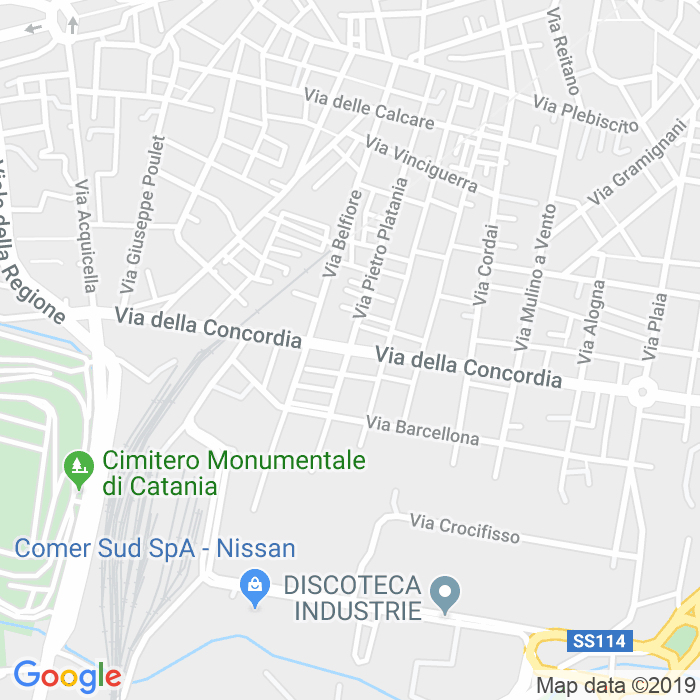 CAP di Via Della Concordia a Catania