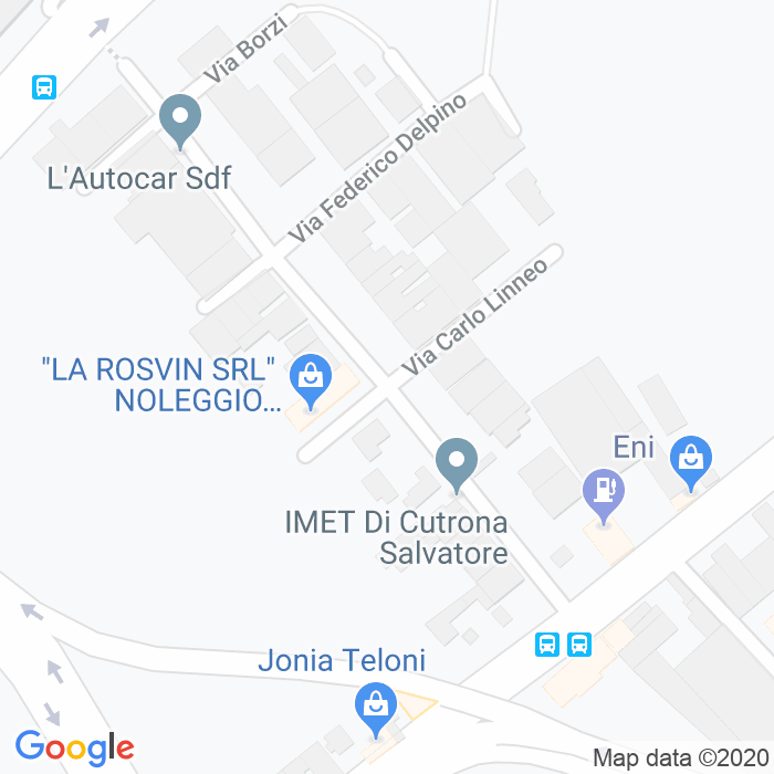 CAP di Via Monsignore Bonaventura Secusio a Catania
