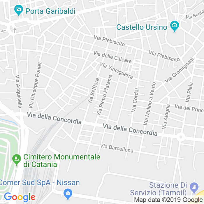 CAP di Via Pietro Platania a Catania