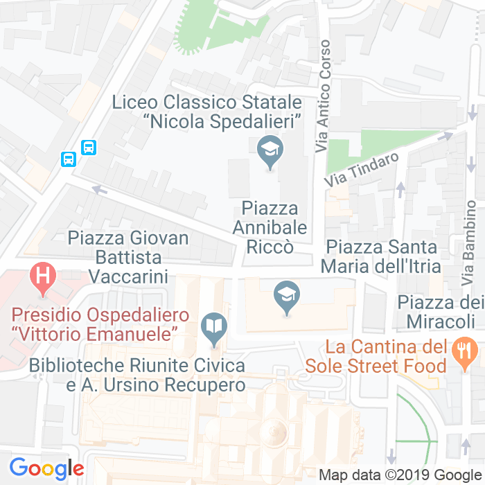 CAP di Piazza Annibale Ricco a Catania