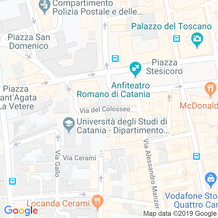 CAP di Via Del Colosseo a Catania