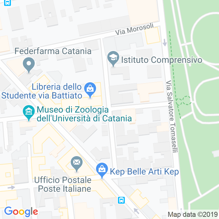 CAP di Via Francesco Morabito a Catania