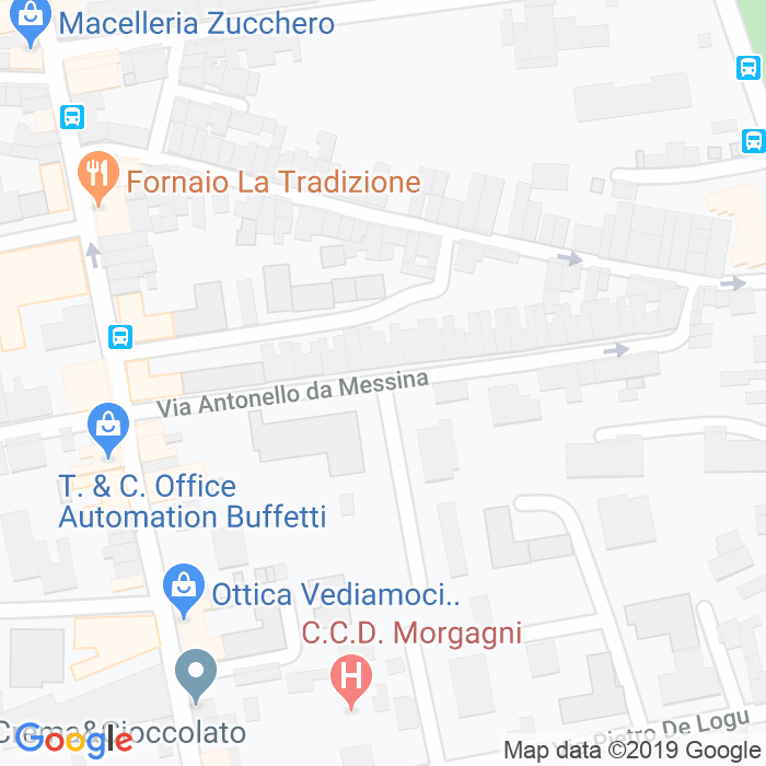 CAP di Via Antonello Da Messina a Catania