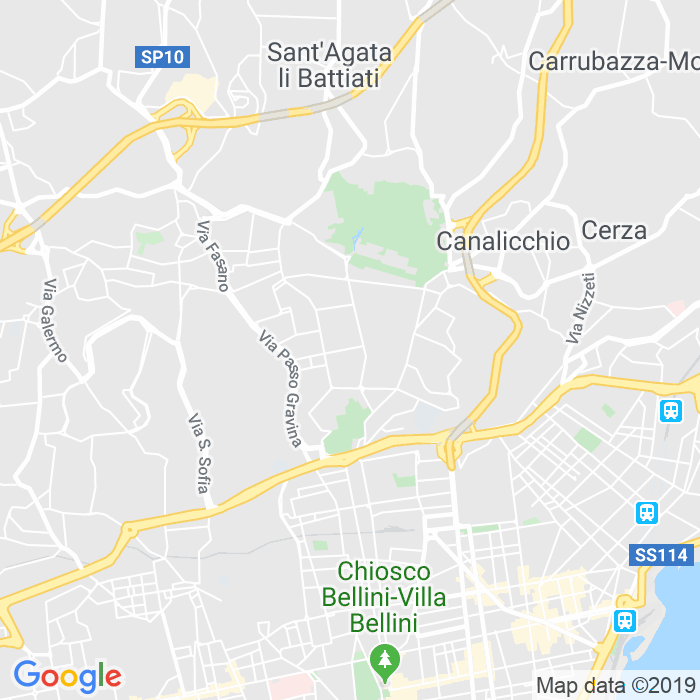 CAP di Via Zafferana a Catania