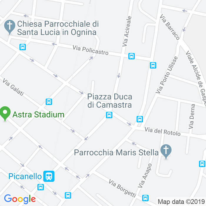 CAP di Piazza Duca Di Camastra a Catania