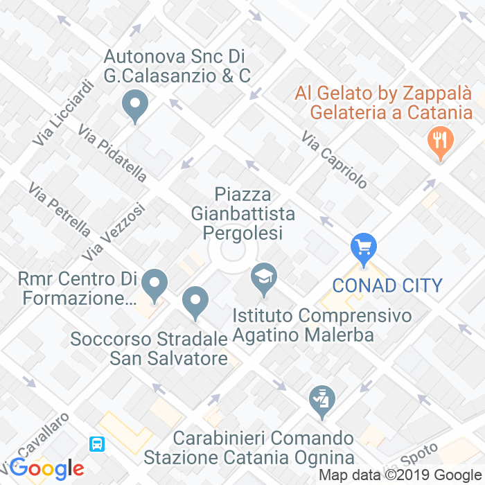 CAP di Piazza Giambattista Pergolesi a Catania