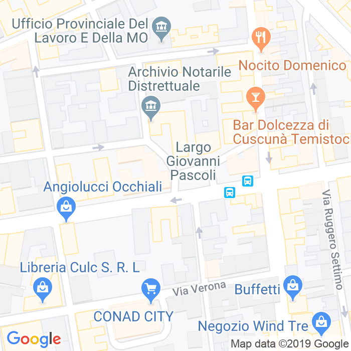 CAP di Largo Giovanni Pascoli a Catania
