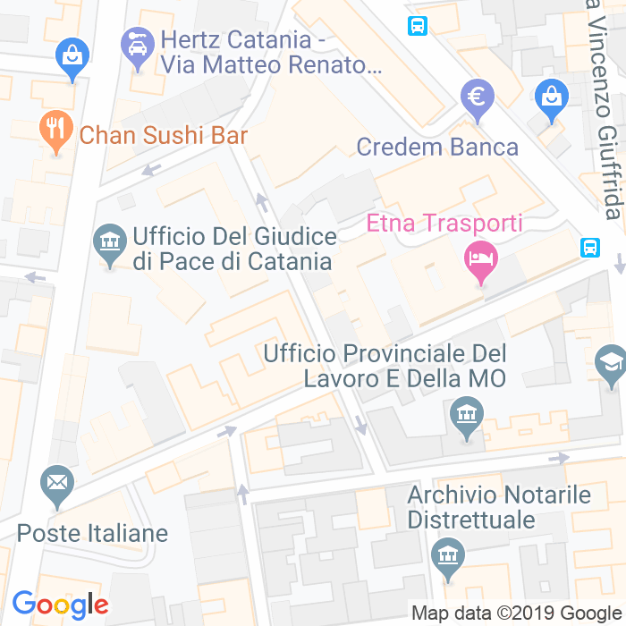 CAP di Via Suor Maria Mazzarello a Catania