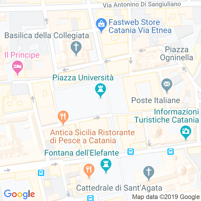 CAP di Piazza Dell Universita a Catania