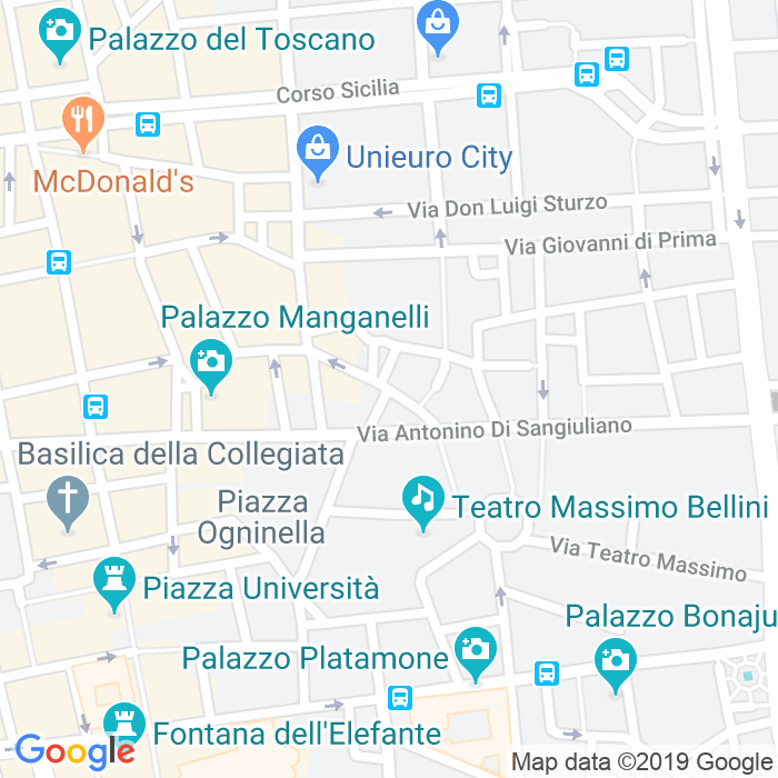 CAP di Via Francesco Paolo Frontini a Catania