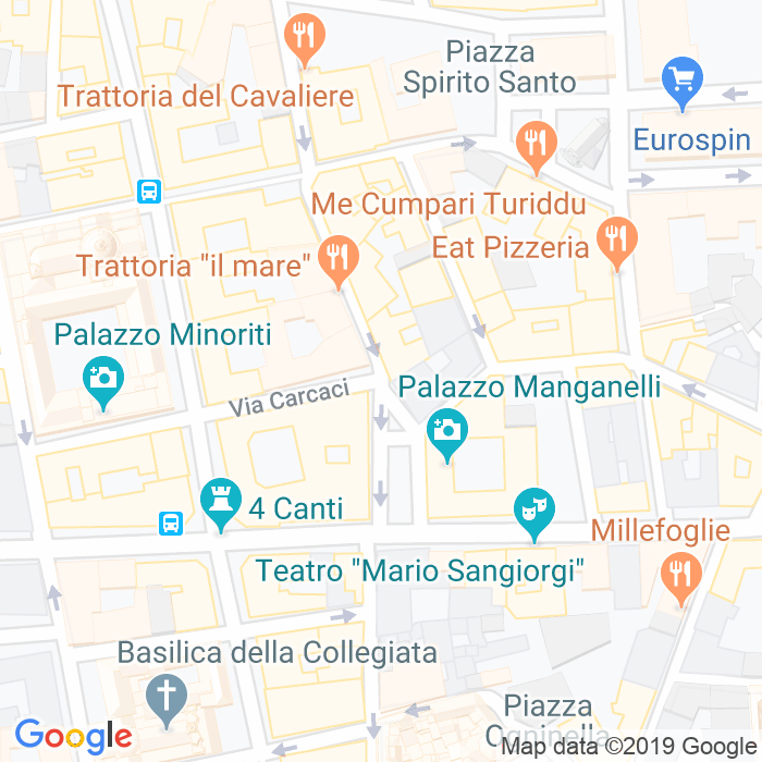 CAP di Via Giacinto Pulvirenti a Catania