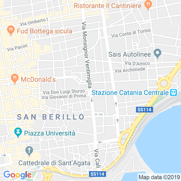 CAP di Via Luigi Sturzo a Catania