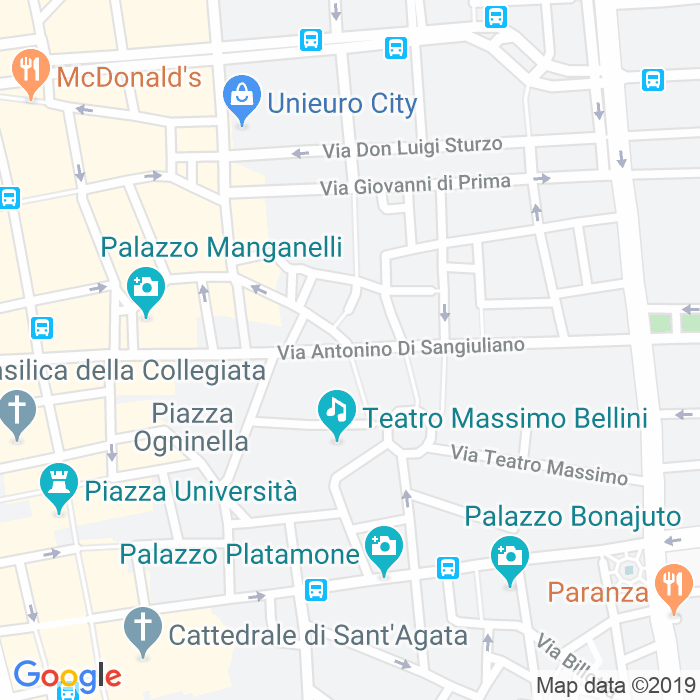 CAP di Via Michele Rapisardi a Catania
