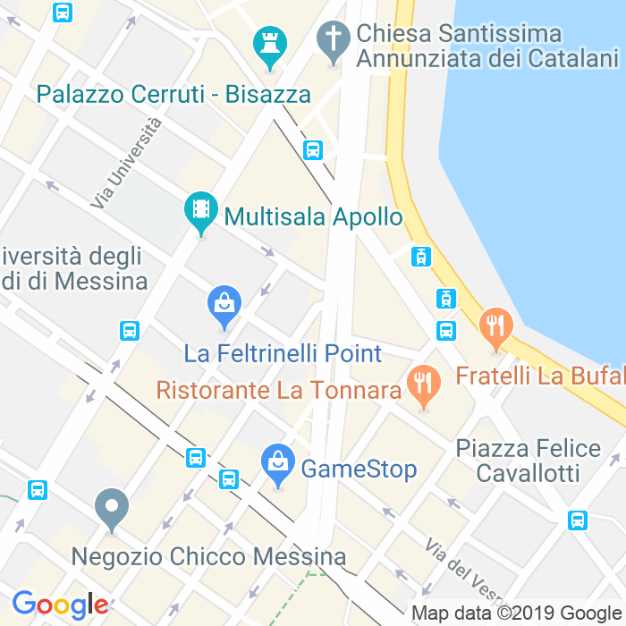 CAP di Piazza Ludovico Fulci a Messina
