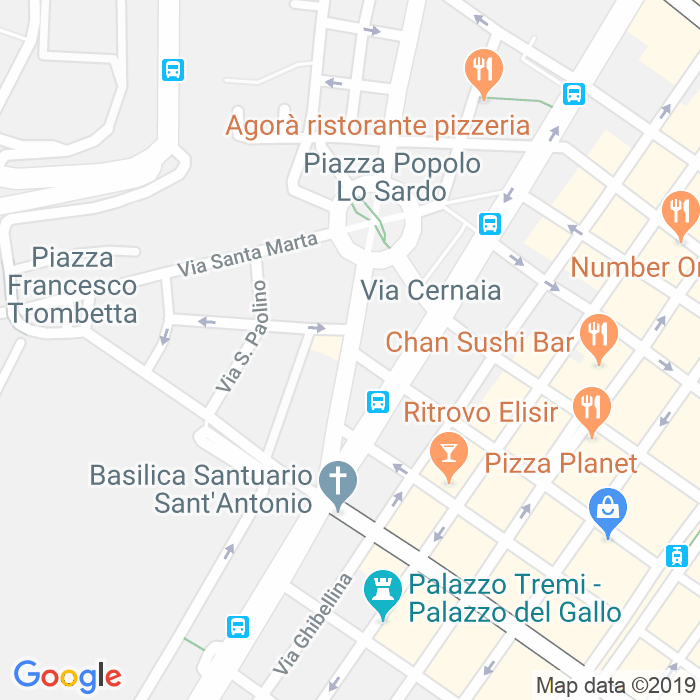 CAP di Via Antonino Bivona Bernardi a Messina