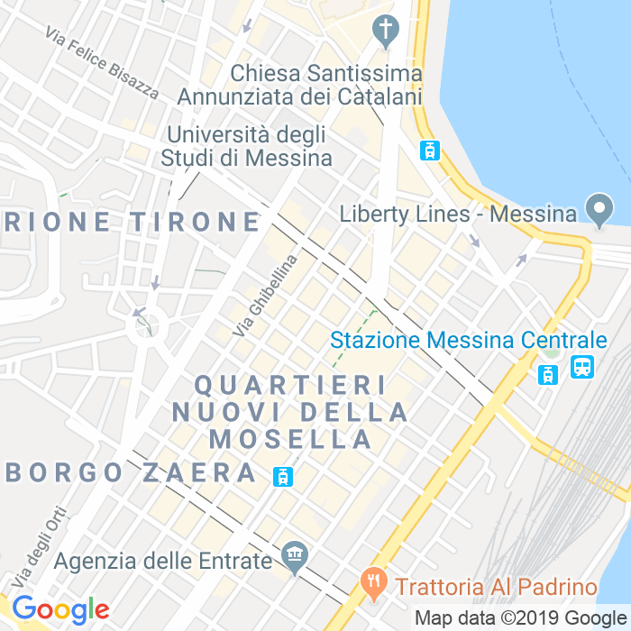 CAP di Via Nicola Fabrizi a Messina