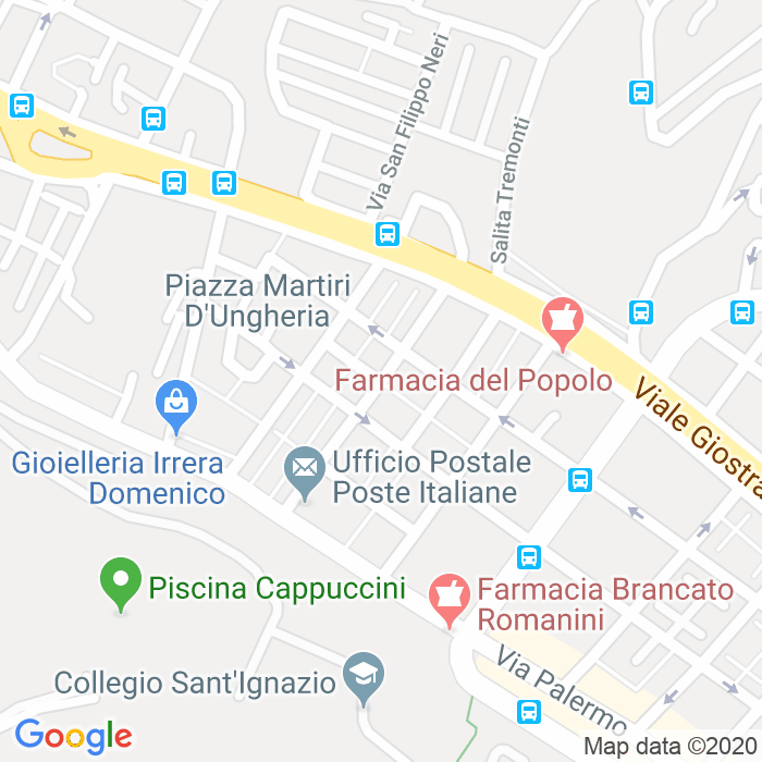 CAP di Via Giovanni Piliero a Messina