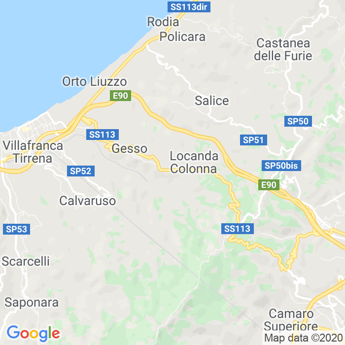 CAP di Via Vignale a Messina