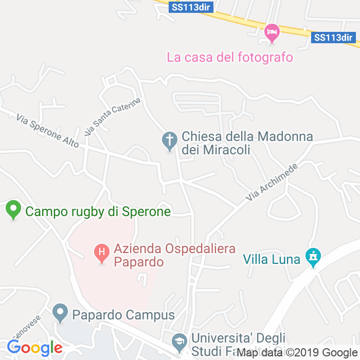 CAP di Via I Comunale Sperone a Messina