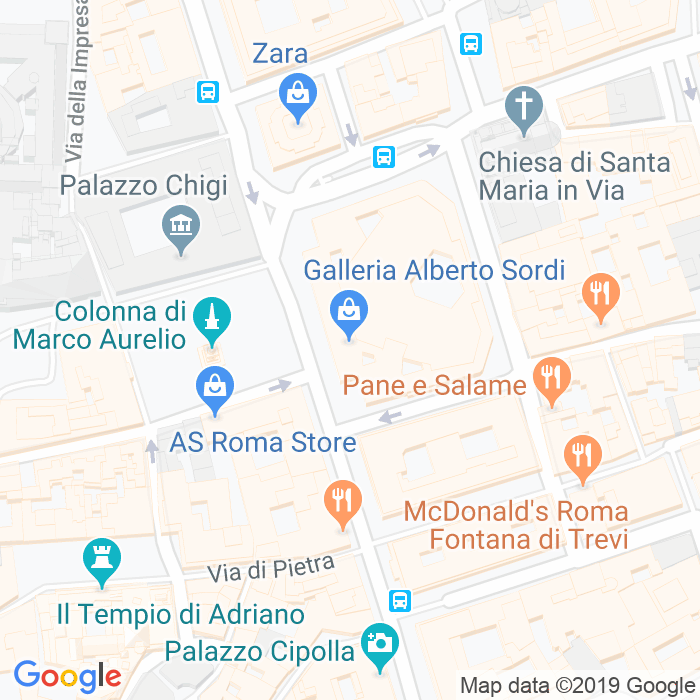 CAP di Alberto Sordi (Colonna (Galleria Di Piazza)) a Roma