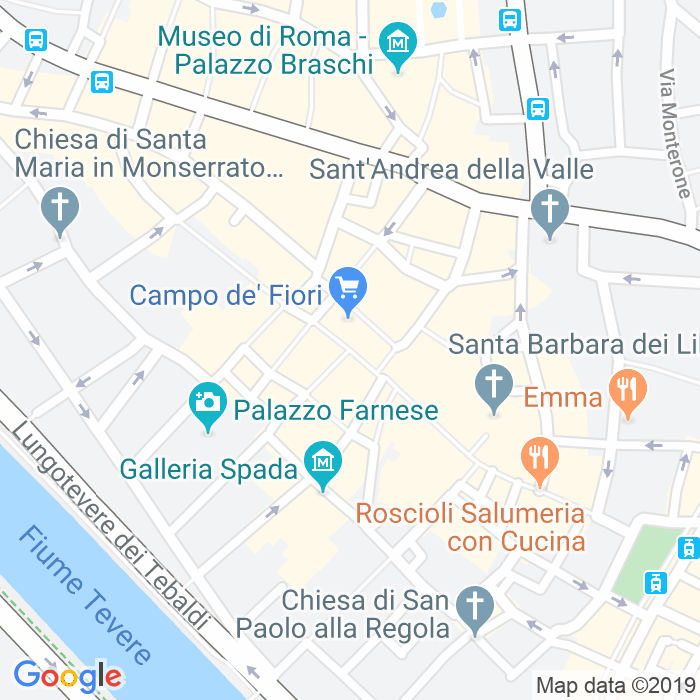 CAP di Piazza Campo De'Fiori a Roma