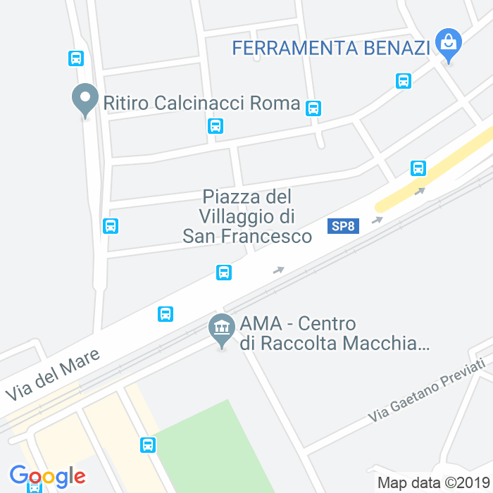 CAP di Piazza Del Villaggio Di San Francesco a Roma