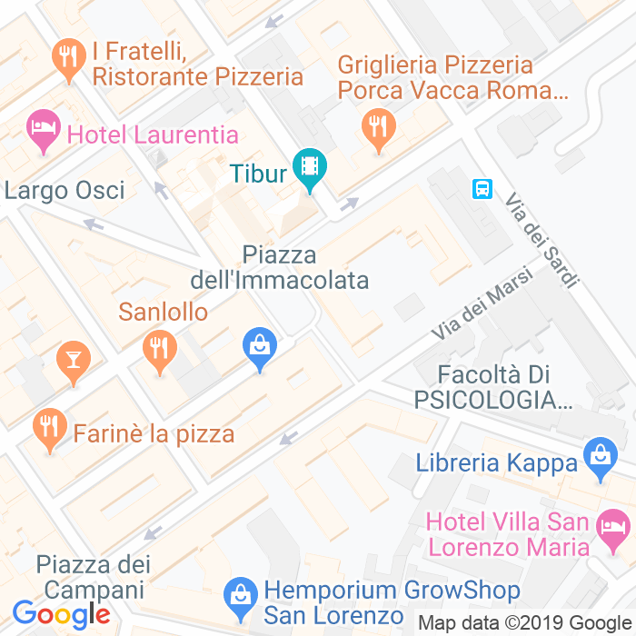CAP di Piazza Dell Immacolata a Roma