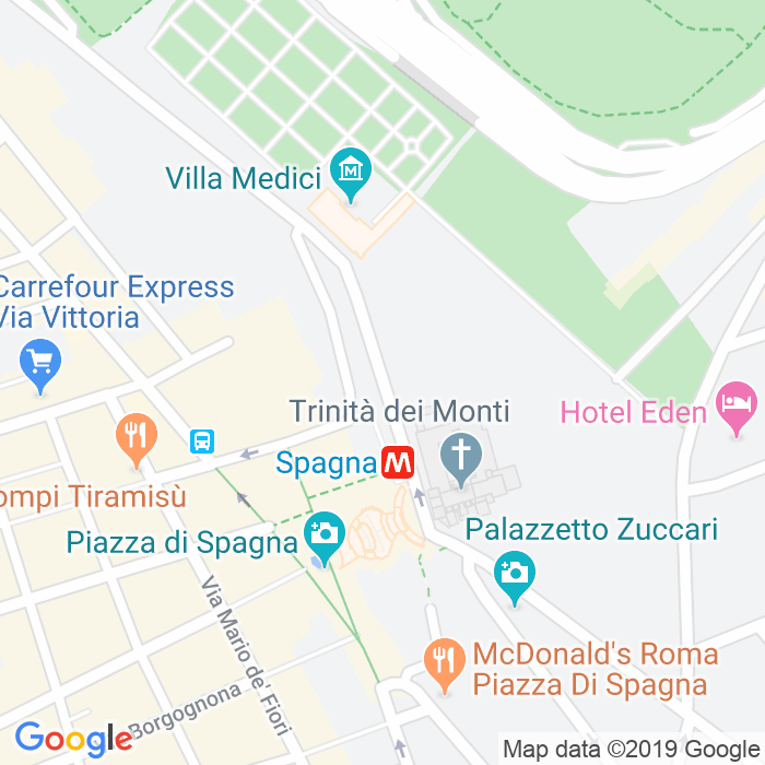 CAP di Piazza Della Trinita'Dei Monti a Roma