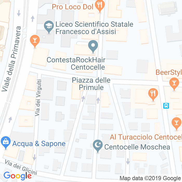 CAP di Piazza Delle Primule a Roma