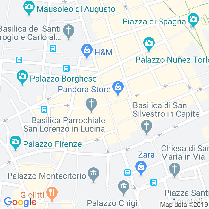 CAP di Piazza Di San Lorenzo In Lucina a Roma