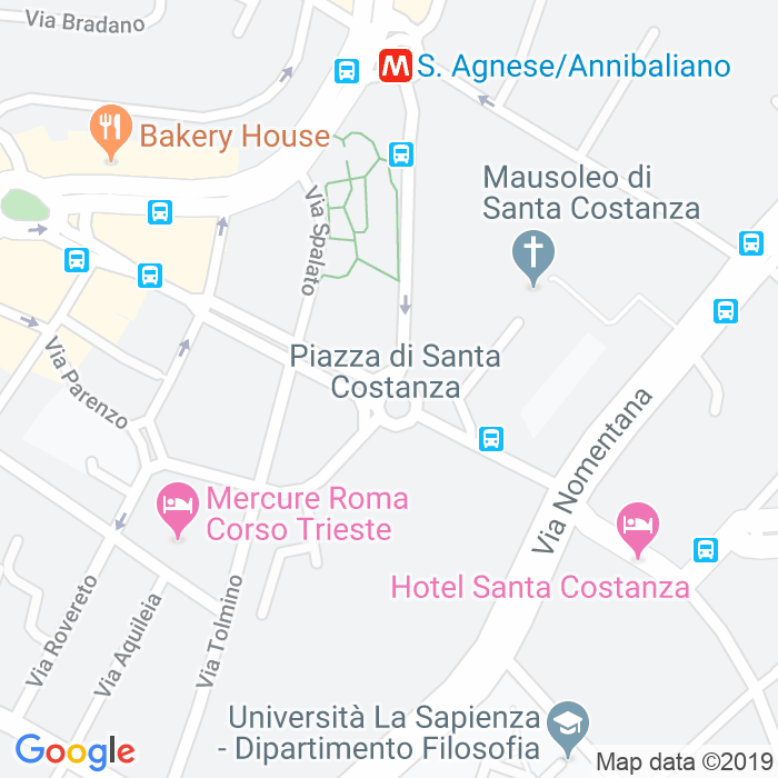 CAP di Piazza Di Santa Costanza a Roma