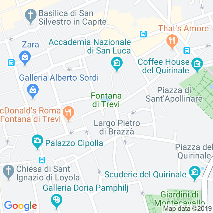 CAP di Piazza Di Trevi a Roma