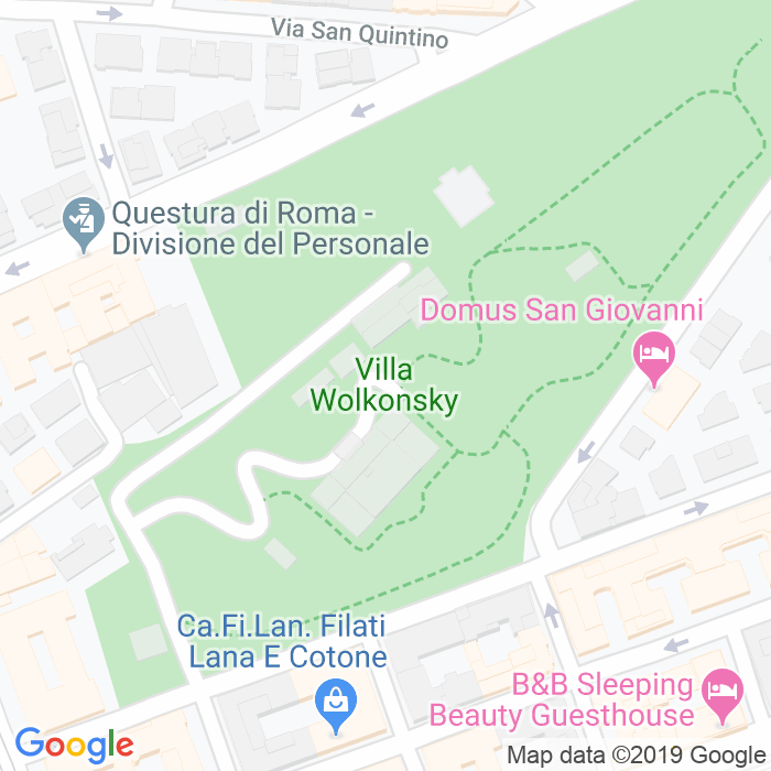 CAP di Piazza Di Villa Wolkonsky a Roma