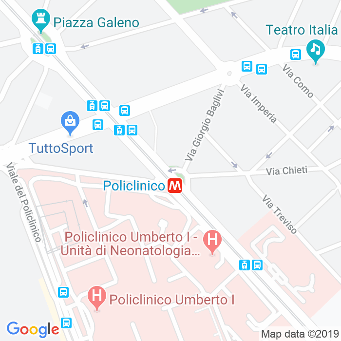 CAP di Piazza Sassari a Roma