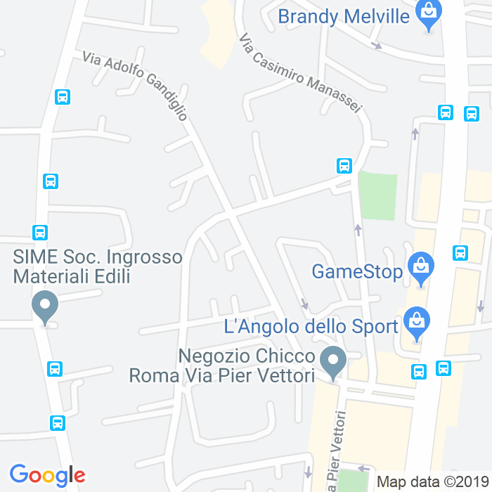 CAP di Via Adolfo Gandiglio a Roma