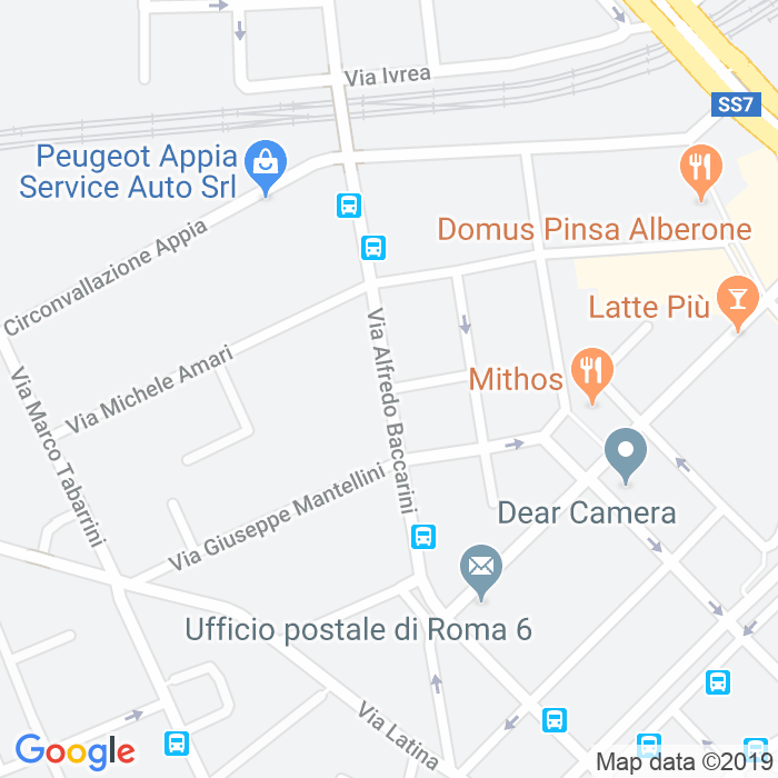 CAP di Via Alfredo Baccarini a Roma