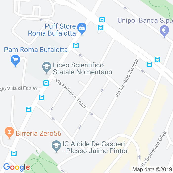 CAP di Via Alfredo Panzini a Roma